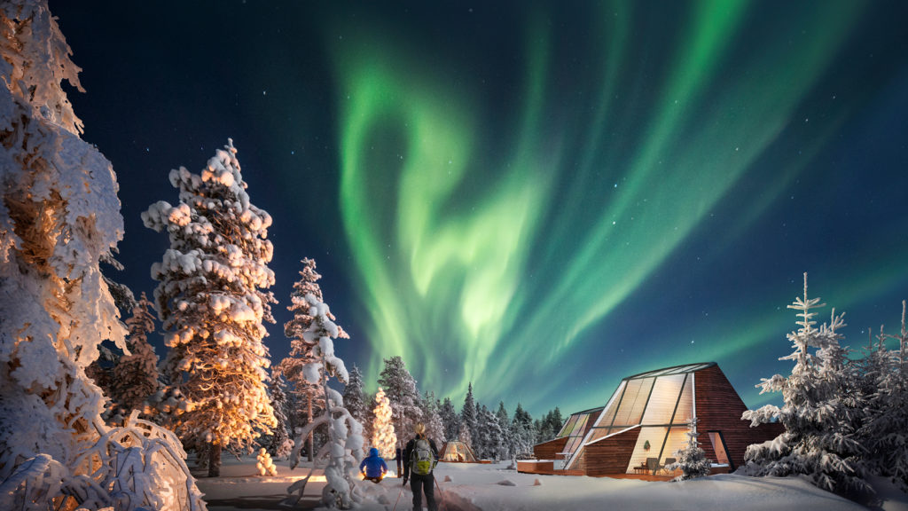 Северное сияние в финляндии фото